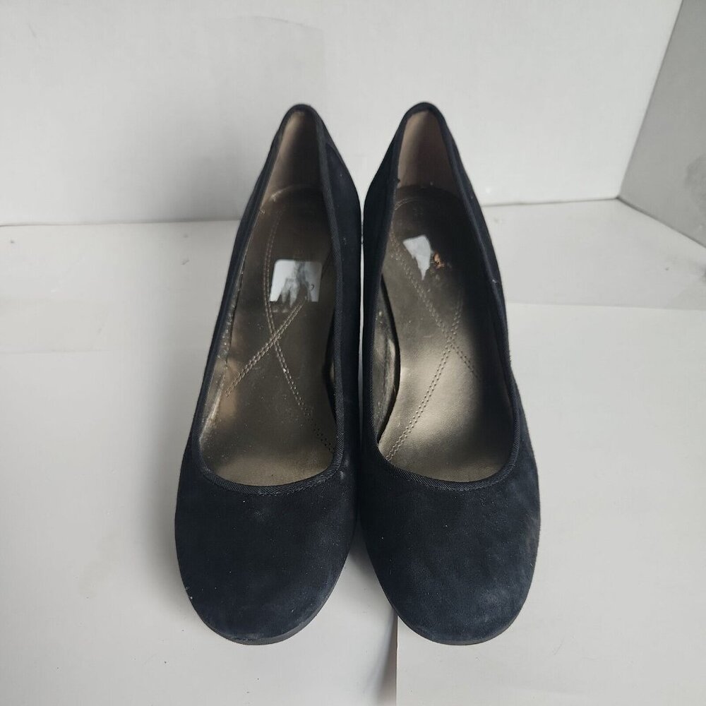 Naturalizer‎ Women’s Black Suede Perforated Platform Shoes Sz 8.5M